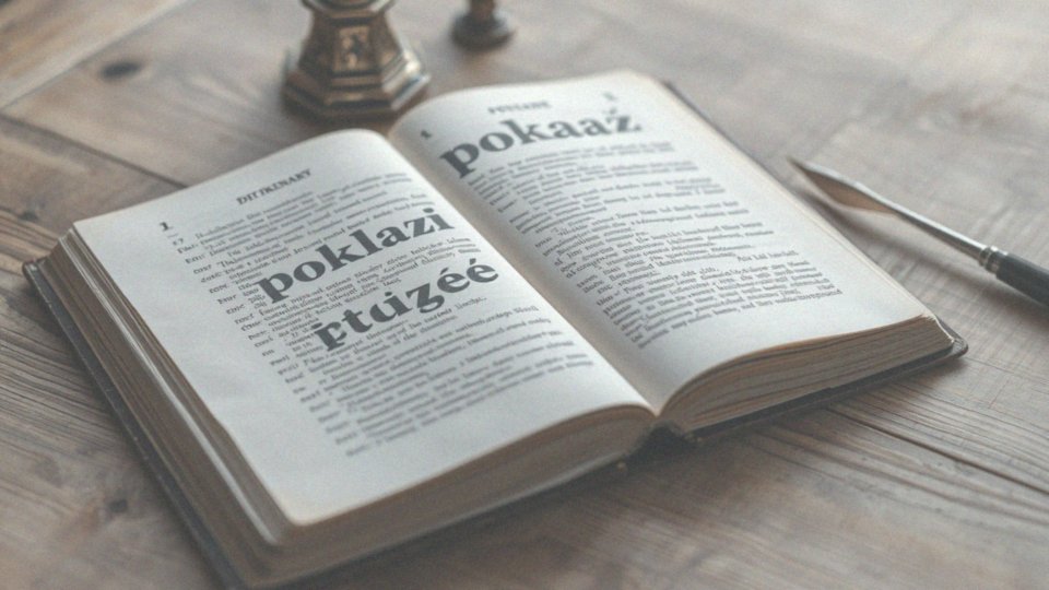 Jakie inne wyrazy mogą być mylone z 'pokaż'?