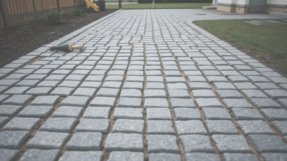 Układanie kostki granitowej na suchym betonie – krok po kroku
